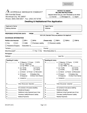 Dwelling and Habitational Fire Application