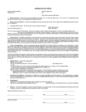 Affidavit of Title