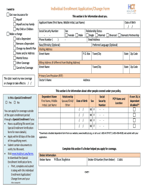 HealthyCT Individual Enrollment Application