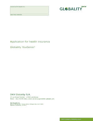 Anmeldung zur Krankenversicherung Globality YouGenio®