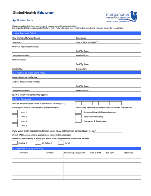 GlobalHealth Educator Application Form