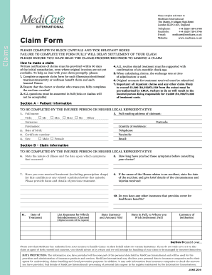 MediCare International Claim Form