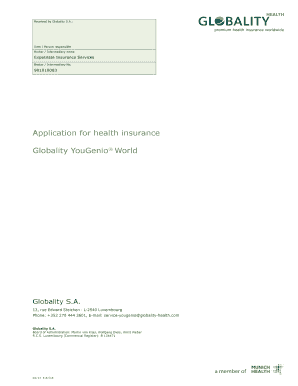 Globality YouGenio World Health Insurance Application