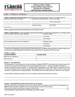 Florida Power of Attorney for IRP/IFTA
