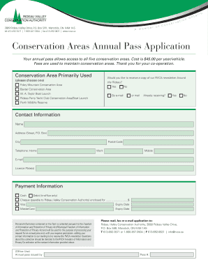 Conservation Areas Annual Pass Application