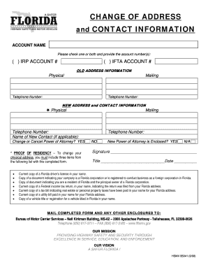 Florida Change of Address Form