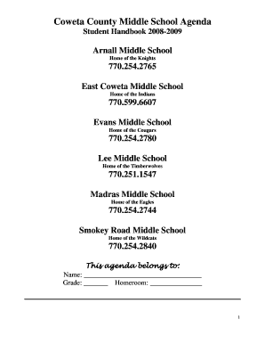 Coweta County Middle School Student Handbook