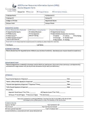 HRIS Access Request Form