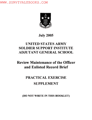 US Army Officer Record Brief AR600-8-104