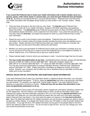Authorization to Disclose Information