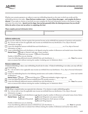 State Withholding Certificate