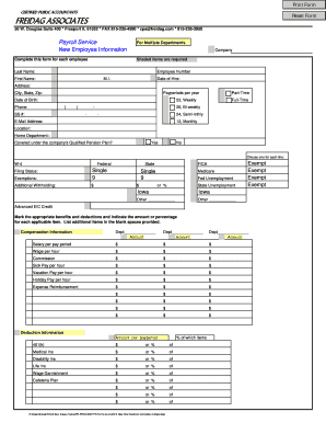 New Employee Information Form
