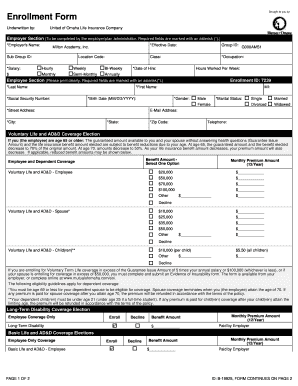 Employee Benefits Enrollment Form