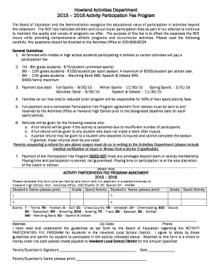 Howland Activities Department