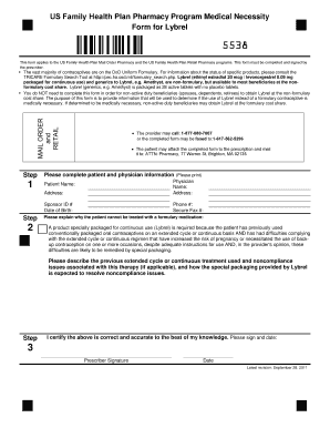 Uniform Formulary Medical Necessity Criteria for Contraceptives