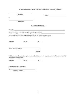 Motion for Default