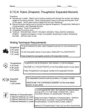 STEM Writing Rubric