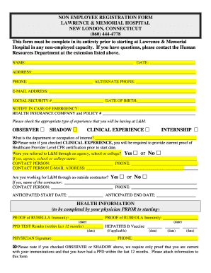 Non-Employee Registration Form