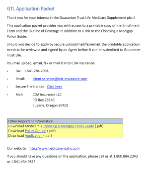 Guarantee Trust Life Medicare Supplement Application