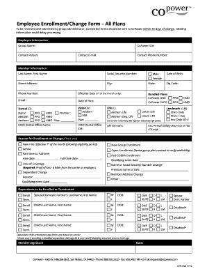 Employee Enrollment/Change Form