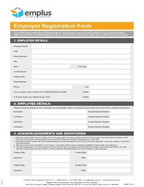 Employer Registration Form