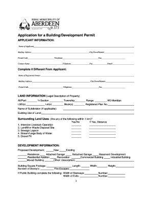 Building/Development Permit Application