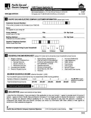 CARE Program Application for Residential Customers