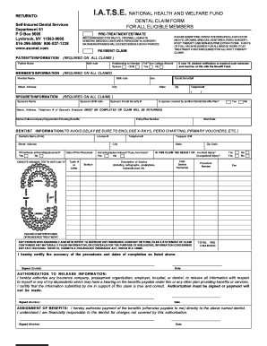 IATSE Dental Claim Form