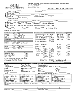Arizona Pet Vaccination Consent Form