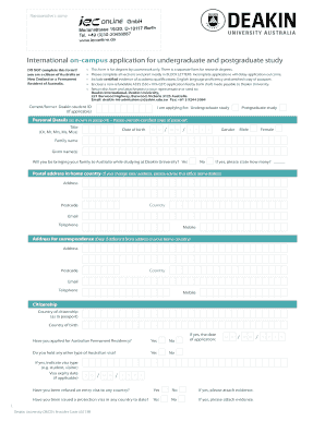 International Student Application Form