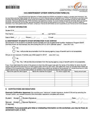 Independent Verification Form V4