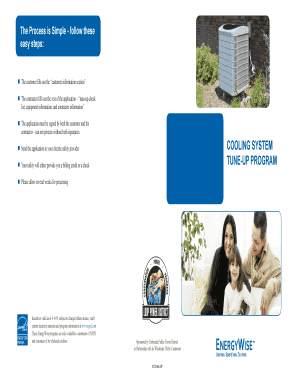Cooling System Tune-Up Incentive Application