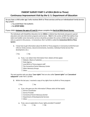IDEA Part C Parent Survey