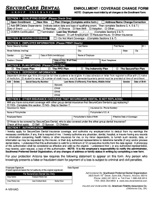 SecureCare Dental Enrollment Form