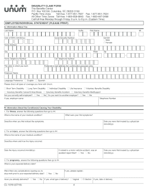 Disability Claim Form