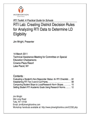 RTI Checklist for Evaluating Student Non-Responder Status