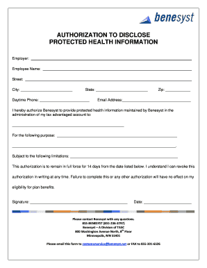 Authorization to Disclose Protected Health Information