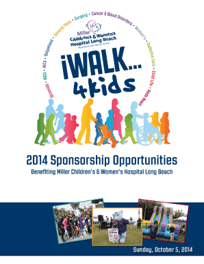 Miller Children's Hospital iWalk Sponsorship Form