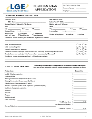 Business Loan Application Form
