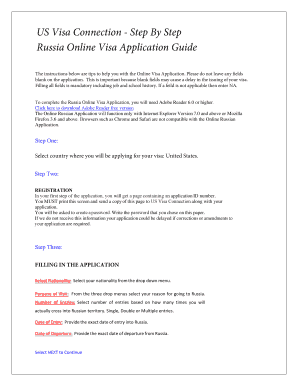 Russia Online Visa Application