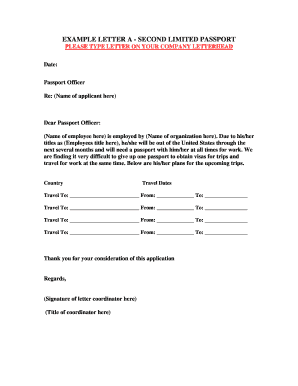 Secondpass letter A - US VISA CONNECTION PASSPORT AND TRAVEL