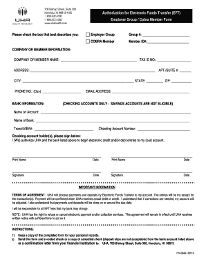 Authorization for Electronic Funds Transfer (EFT)