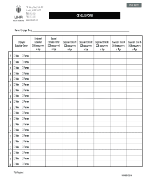 Employee Census Form