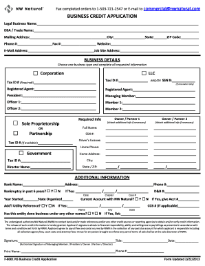 Business Credit Application