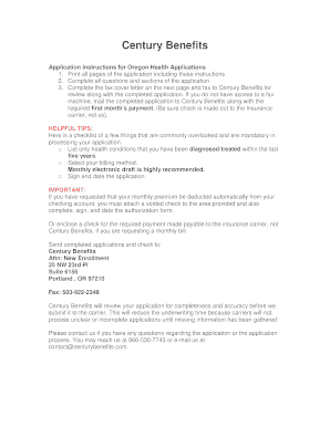 Oregon Health Insurance Application