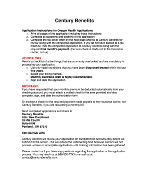 Oregon Health Insurance Application