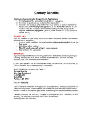 Oregon Health Plan Application