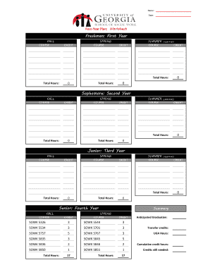 Four-Year Plan Worksheet