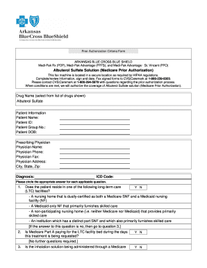 Albuterol Sulfate Prior Authorization Form