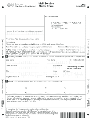 CVS Caremark Prescription Order Form